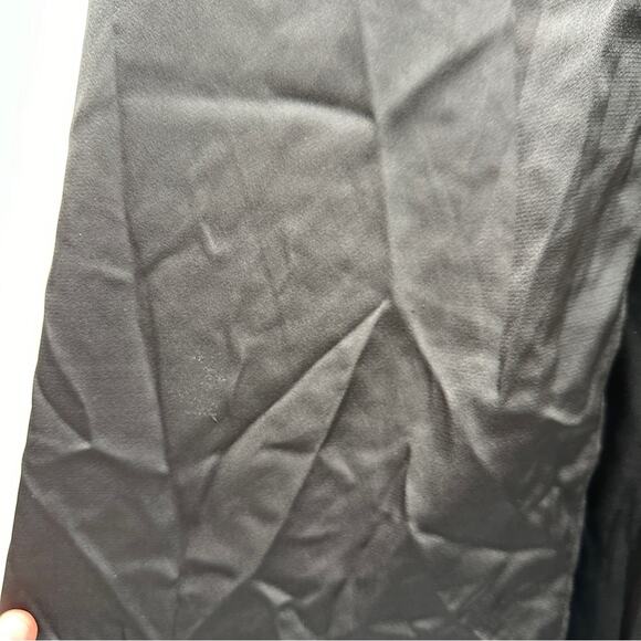 RTR Rosetta Getty Collective Black Satin Crossover Wide Leg Pull-On Pants Sz 16 - Picture 8 of 16